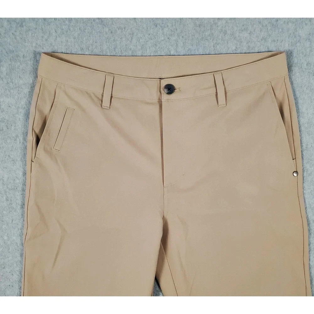 Vuori Cascade Tech Pants Mens 33X33 Beige Performance Trousers V427 NWOT sample